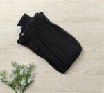 Plain pleated skirt- Black