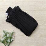 Plain pleated skirt- Black