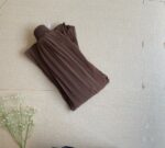 Plain pleated skirt - Coffee shade
