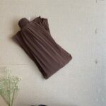 Plain pleated skirt - Coffee shade
