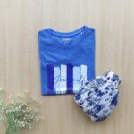 Solid tshirt and pleated skirt combo