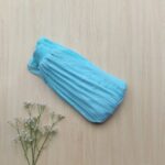 Plain pleated skirt- Pastel sky blue