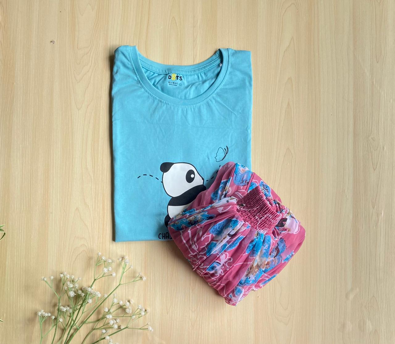 WhatsApp Image 2025-06-01 at 2.01.40 PM (4) Solid tshirt and pleated skirt Combo - Image 1