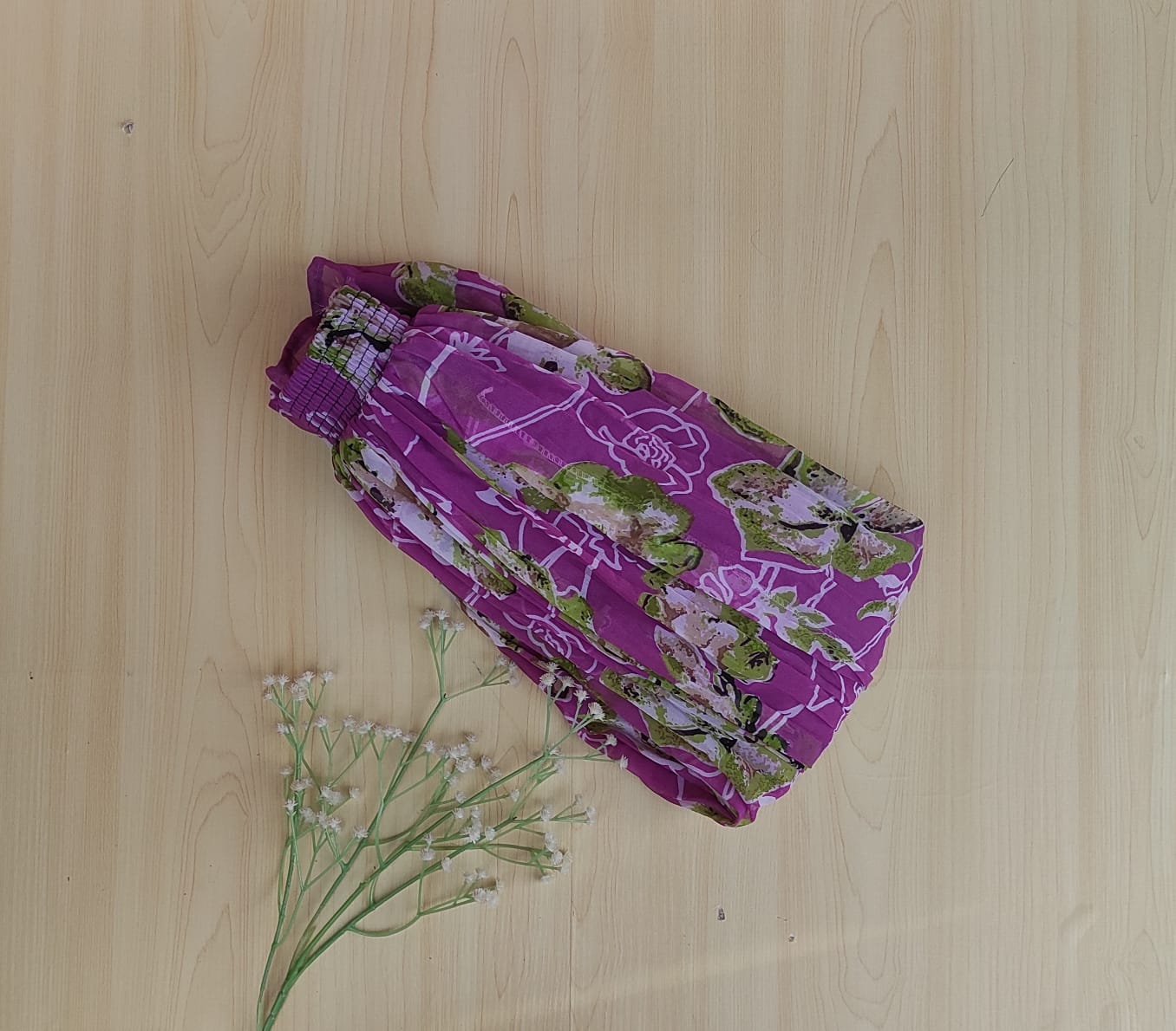 WhatsApp Image 2025-07-05 at 5.13.10 PM Printed pleated skirt - Image 1