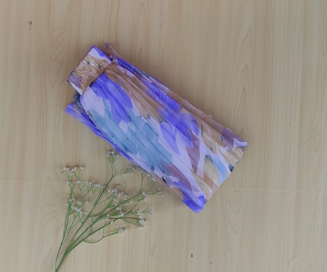 WhatsApp Image 2025-07-05 at 5.13.18 PM Printed pleated skirt - Image 1