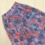 Printed pleated skirt – Full length