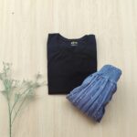 Crop top skirt combo