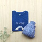 Solid tshirt and pleated skirt Combo