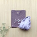 Solid tshirt and pleated skirt Combo