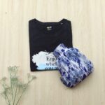 Solid tshirt and pleated skirt Combo