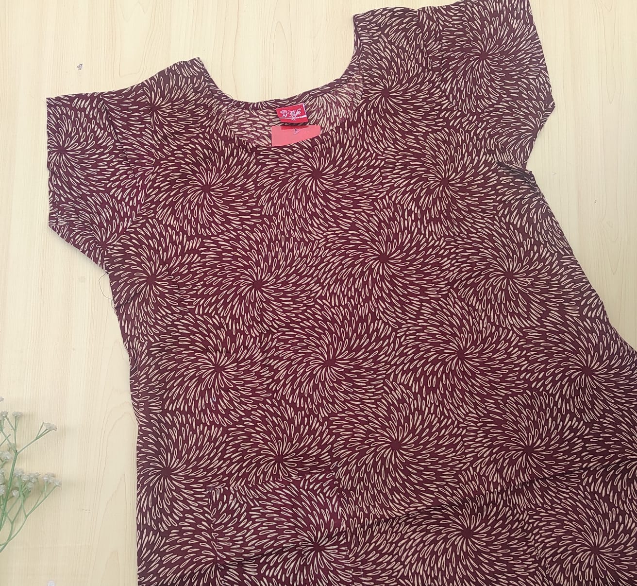 WhatsApp Image 2026-03-06 at 5.05.31 PM (1) N style ajrak frock nighty - Image 1