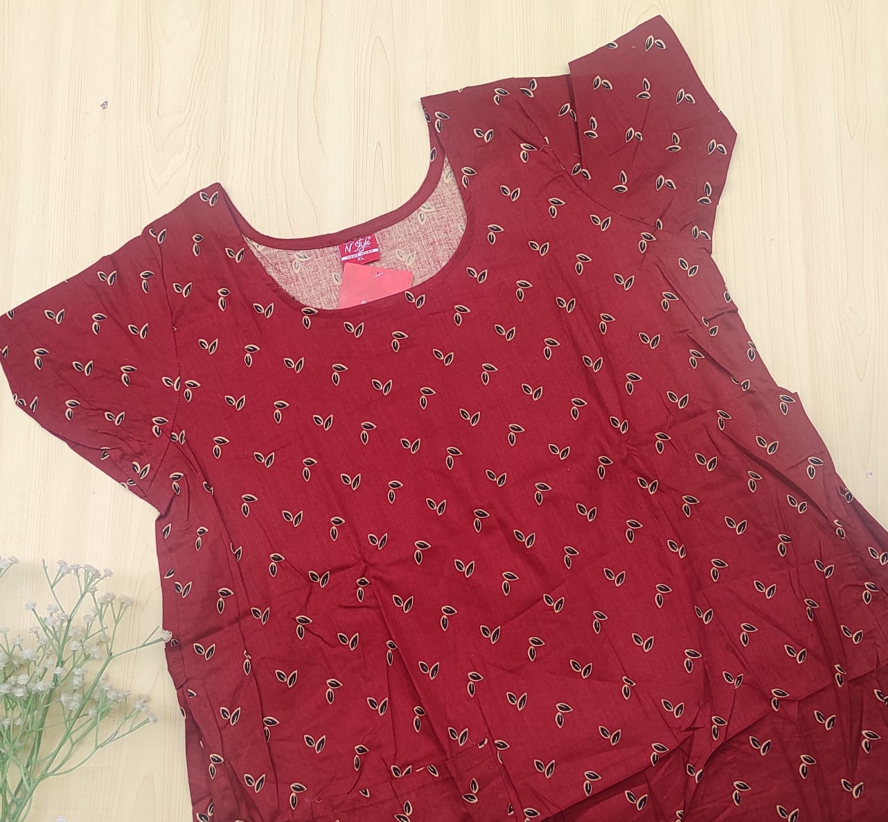 WhatsApp Image 2026-03-06 at 5.05.35 PM N style ajrak frock nighty - Image 1