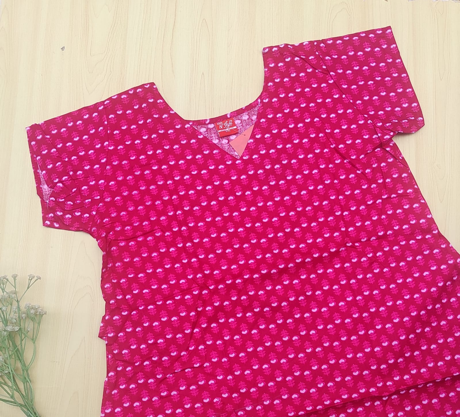 WhatsApp Image 2026-03-06 at 5.07.52 PM (4) N style ajrak frock nighty - Image 1