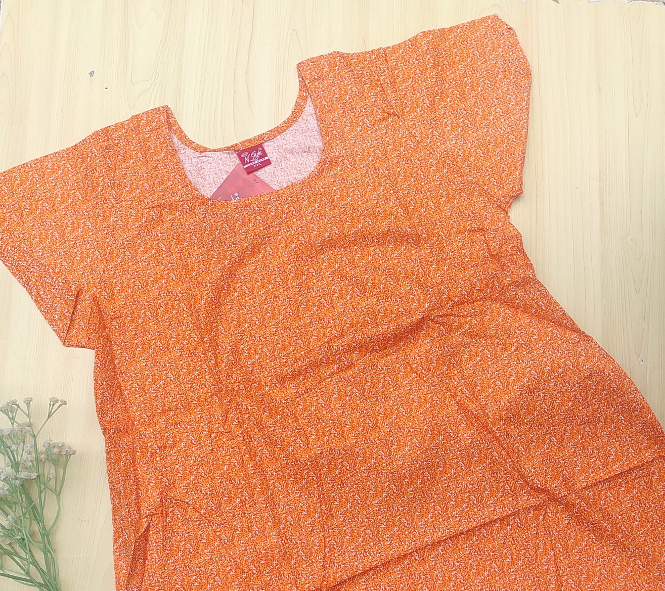 WhatsApp Image 2026-03-06 at 5.07.55 PM (2) N style ajrak frock nighty - Image 1