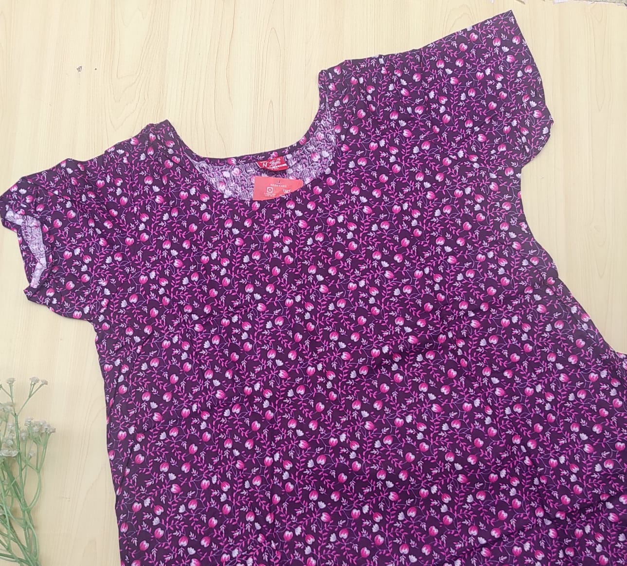 WhatsApp Image 2026-03-06 at 5.07.56 PM (1) N style ajrak frock nighty - Image 1