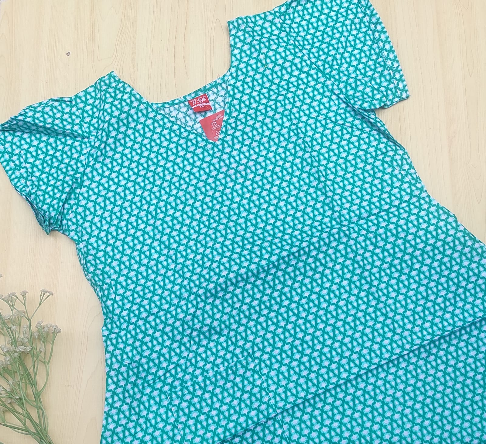 WhatsApp Image 2026-03-06 at 5.07.57 PM N style ajrak frock nighty - Image 1