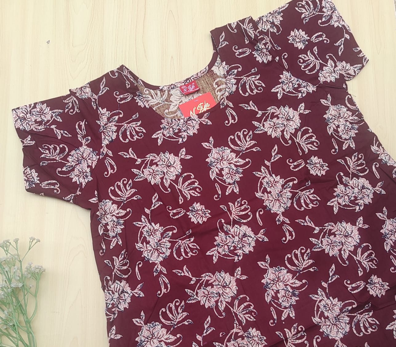 WhatsApp Image 2026-03-06 at 5.08.00 PM N style ajrak frock nighty - Image 1