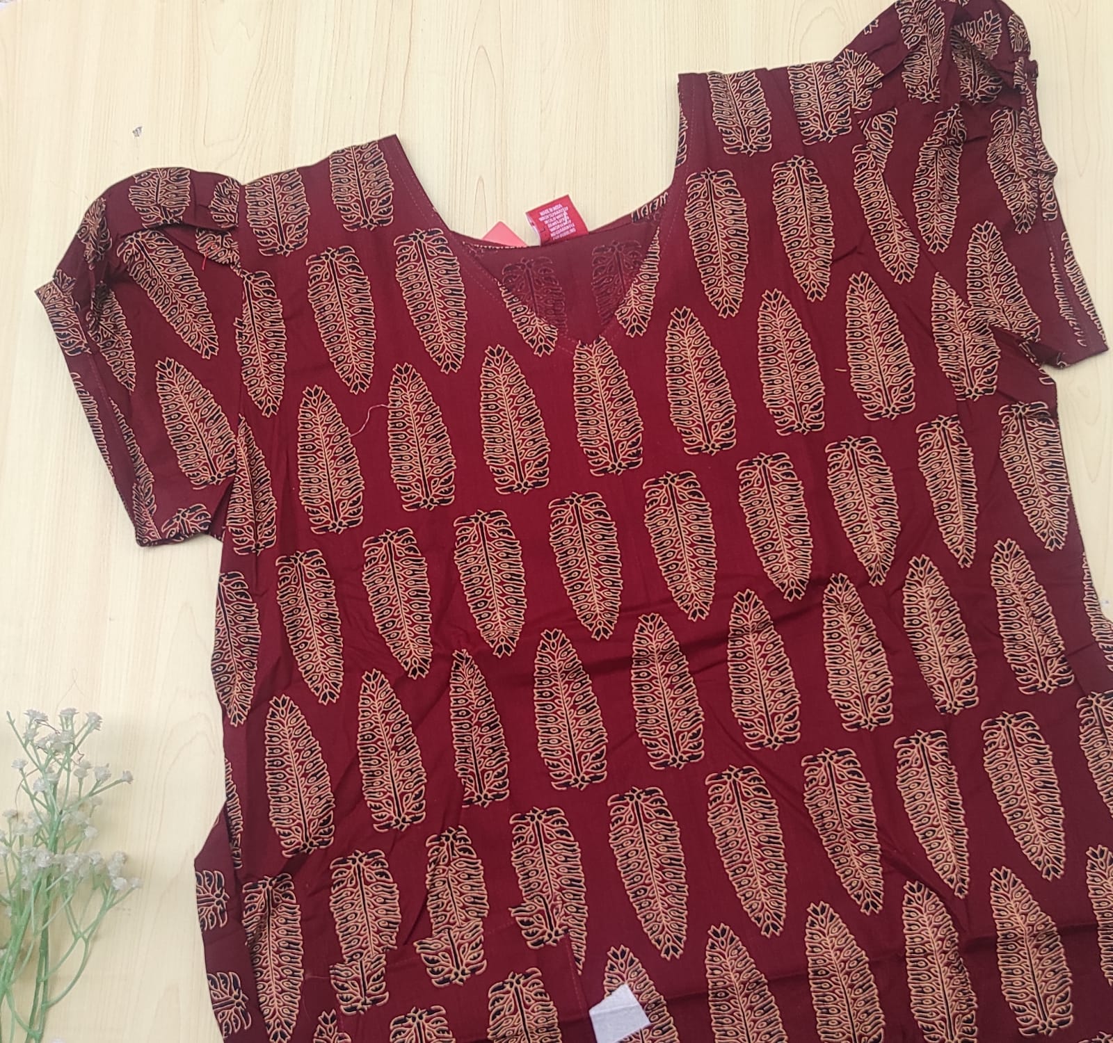 WhatsApp Image 2026-03-06 at 5.08.40 PM N style ajrak frock nighty - Image 1