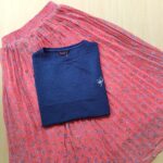 Five Sleeve Tshirt and Printed Skirt Combo