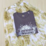 Solid tshirt and pleated skirt Combo