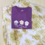 Solid tshirt and pleated skirt Combo