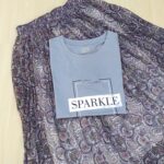 Solid tshirt and pleated skirt Combo