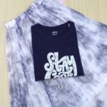 Solid tshirt and pleated skirt Combo