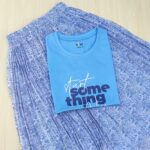 Solid tshirt and pleated skirt Combo