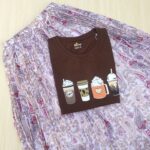 Solid tshirt and pleated skirt Combo