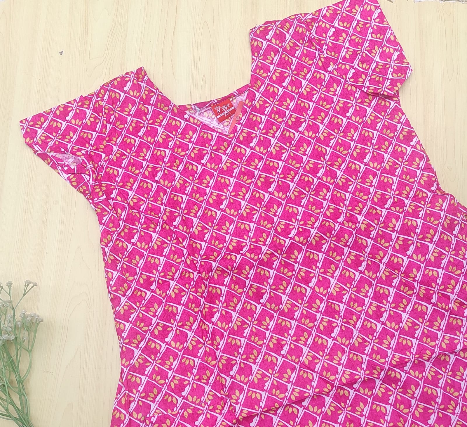 WhatsApp Image 2026-04-24 at 12.06.17 PM N style ajrak frock nighty - Image 1