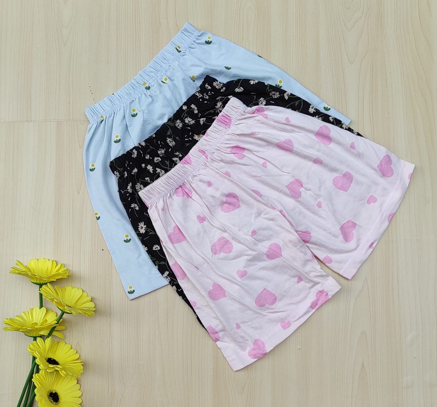WhatsApp Image 2026-06-14 at 1.25.42 PM Kids shorts combo (GIRLS) - Image 1
