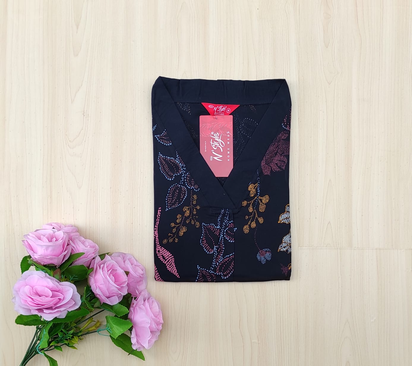 WhatsApp Image 2026-05-16 at 3.45.17 PM (1) Premium N style nighty (NAVY BLUE) - Image 1