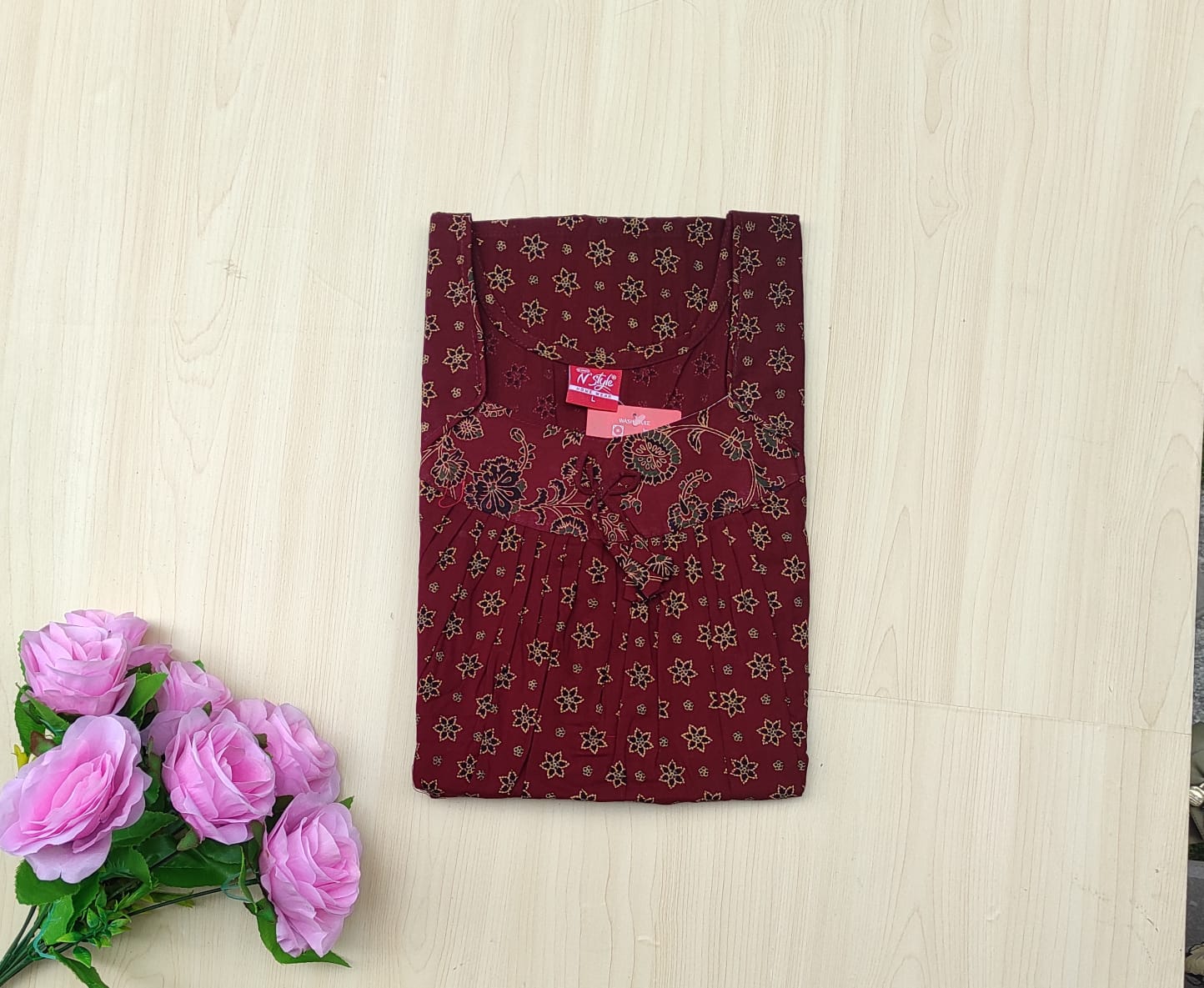 WhatsApp Image 2026-05-28 at 1.28.10 PM (1) N style ajrak nighty - Image 1