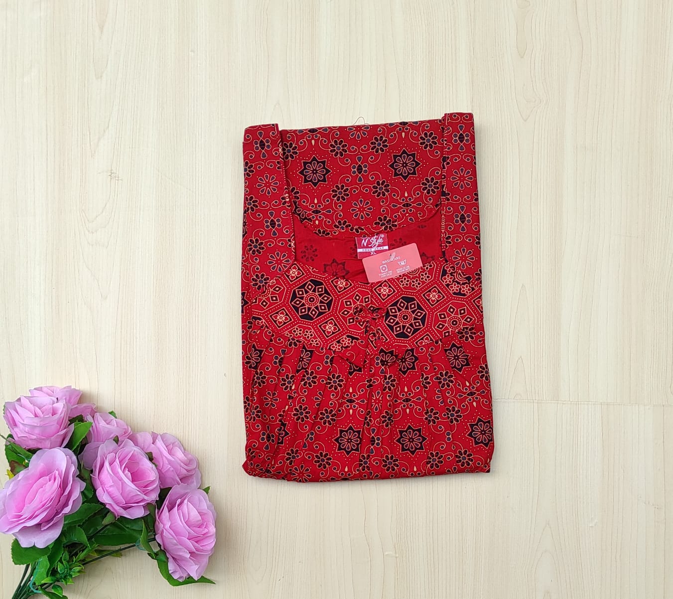 WhatsApp Image 2026-05-28 at 1.29.38 PM (2) N style ajrak nighty - Image 1