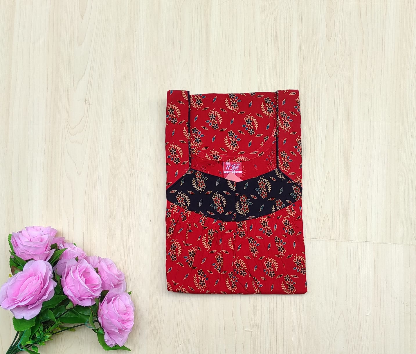 WhatsApp Image 2026-05-28 at 1.30.44 PM (1) Cotton N style Nighty - Image 1