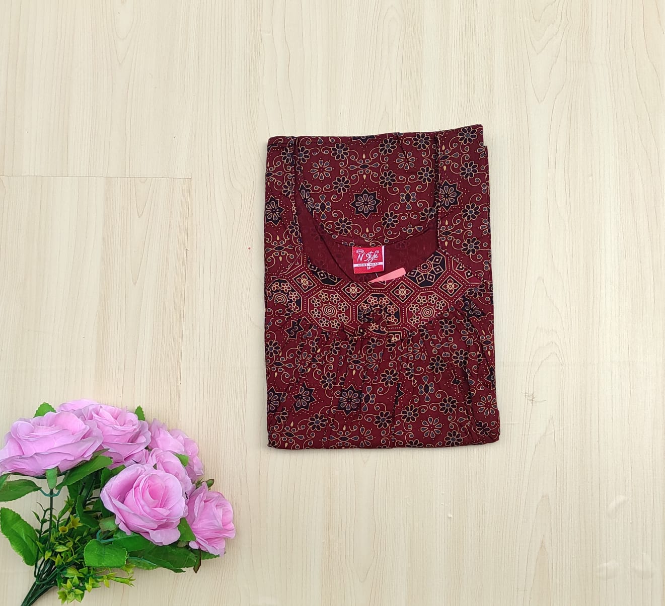 WhatsApp Image 2026-05-28 at 11.42.20 AM (3) N style ajrak nighty - Image 1