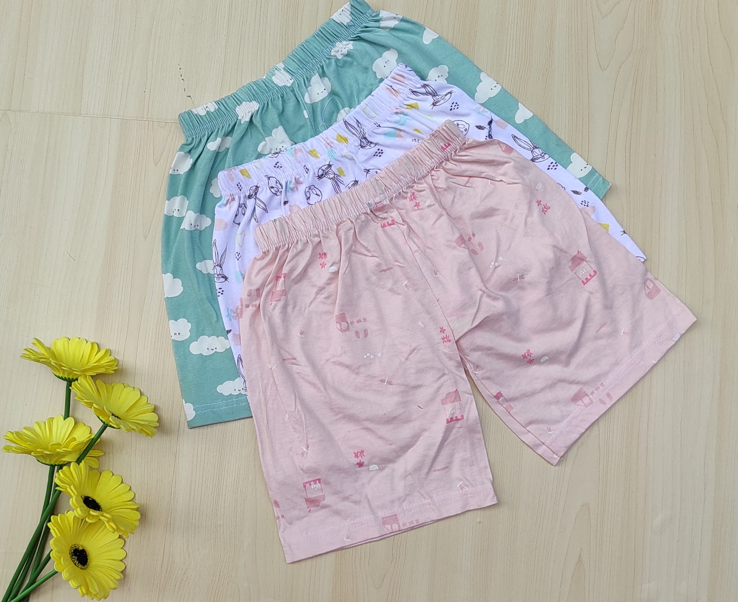 WhatsApp Image 2026-06-14 at 1.25.43 PM (2) Kids shorts combo (GIRLS) - Image 1