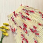 Printed pleated skirt