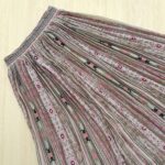 Printed pleated skirt – Full length