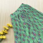 Printed pleated skirt