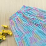 Printed pleated skirt