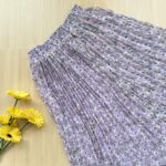 Printed pleated skirt
