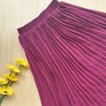 Plain pleated skirt