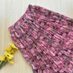 Printed pleated skirt