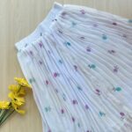 Printed pleated skirt
