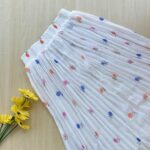 Printed pleated skirt