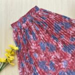 Printed pleated skirt