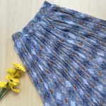 Printed pleated skirt