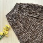 Printed pleated skirt