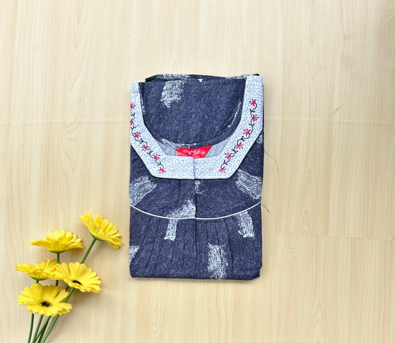 WhatsApp Image 2026-09-16 at 12.38.48 PM Premium N style nighty (BLUE) - Image 1